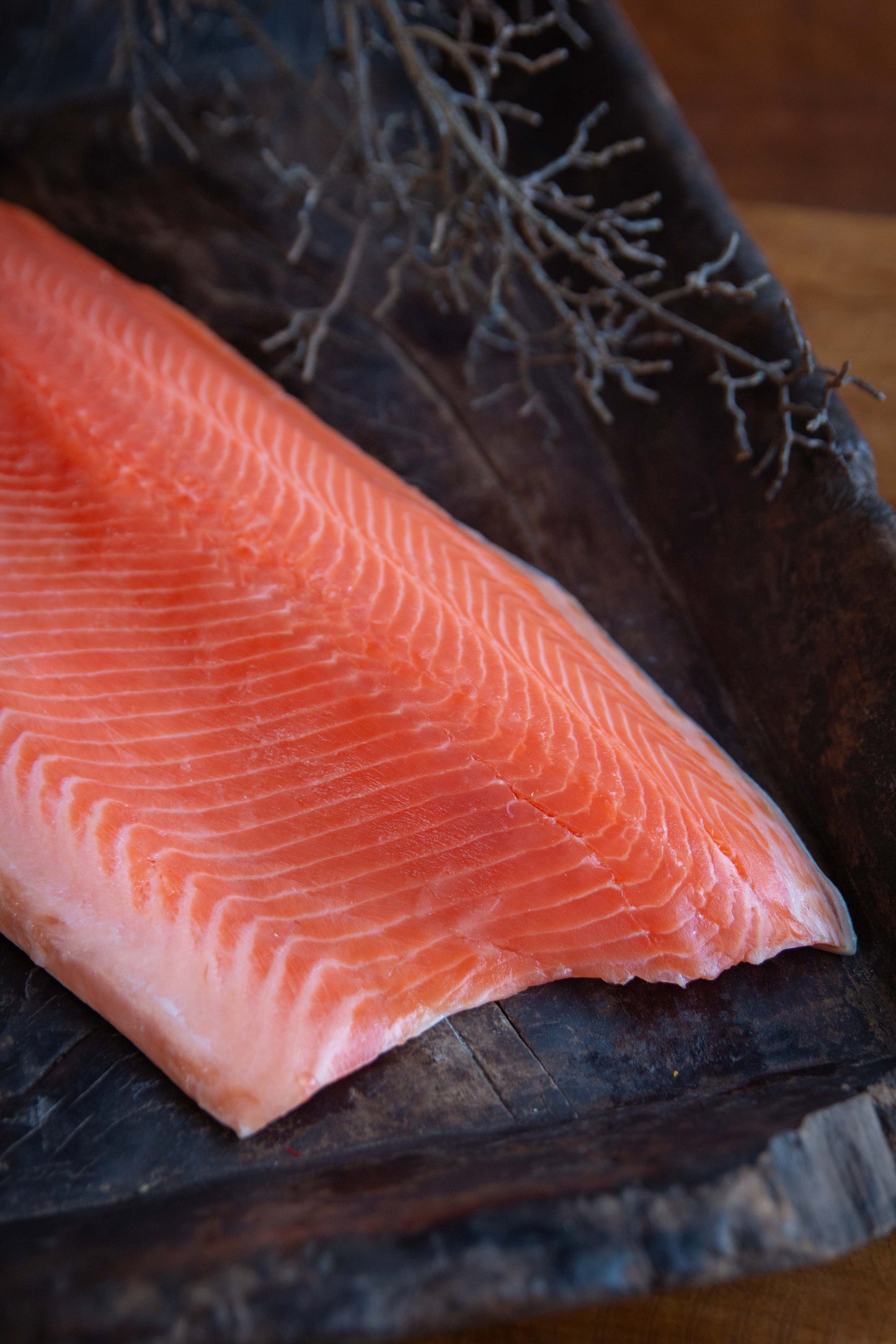 Caja de 10kg de Filete Premium Salmón del Pacífico con piel.